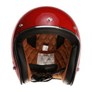 3/4 Open Face Helmet with Visor - Gloss Red, DOT - image 4