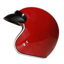 3/4 Open Face Helmet with Visor - Gloss Red, DOT - image 5