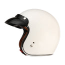 3/4 Open Face Helmet with Visor - Gloss White, DOT - image 3