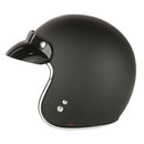 3/4 Open Face Helmet with Visor - Matte Black, DOT - image 5