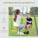 3-in-1 Kids Metal Swing Set with Seat, Glider, and Climbing Ladder for Backyard Magic Cars 3