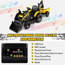 3-in-1 Kids Electric Excavator Ride-On with 12V Rechargeable Battery and 2 Modes Magic Cars 5