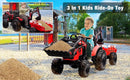 3-in-1 Kids 24V Electric Ride-On Tractor with Trailer, Shovel, and Digger Bucket Magic Cars 4
