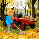 3-in-1 Kids Ride-On Tractor with Trailer and 12V Electric Bulldozer Featuring Shovel Bucket Magic Cars 12