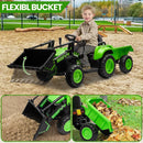 3-in-1 Kids Ride-On Tractor with Trailer and 12V Electric Bulldozer Featuring Shovel Bucket Magic Cars 17