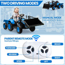3-in-1 Kids Ride-On Tractor with Trailer and 12V Electric Bulldozer Featuring Shovel Bucket Magic Cars 21