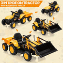 3-in-1 Kids Ride-On Tractor with Trailer and 12V Electric Bulldozer Featuring Shovel Bucket Magic Cars 2