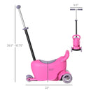 3-in-1 Kids Ride-On Push Car Scooter Sliding Walker with Adjustable Handlebar Magic Cars 2