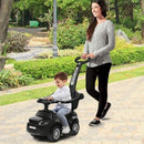 3-in-1 Toddler Ride-On Push Car Stroller with Sliding Seat and Music, Black Magic Cars 1