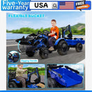 3-in-1 Ride-On Electric 24V Tractor, Excavator, and Bulldozer with Trailer Magic Cars 0