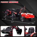 3-in-1 Ride-On 24V Electric Tractor, Excavator, and Bulldozer with Trailer Magic Cars 10