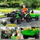 3-in-1 Ride-On 24V Electric Tractor, Excavator & Bulldozer with Trailer for Kids Magic Cars 2