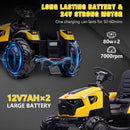 3-in-1 Ride-On Tractor Excavator Bulldozer 24V Electric Vehicle with Trailer Magic Cars 2