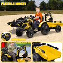 3-in-1 Ride-On Tractor Excavator Bulldozer 24V Electric Vehicle with Trailer Magic Cars 5