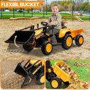 3-in-1 Kids Electric Ride-On Tractor with Trailer 12V Battery and Remote Control Magic Cars 10