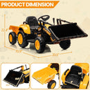 3-in-1 Kids Electric Ride-On Tractor with Trailer 12V Battery and Remote Control Magic Cars 11