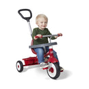 3-in-1 Adjustable Red Trike with Push Handle for Growing Boys – Stroll, Ride, and Play in 3 Stages Magic Cars 1