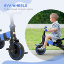 3-in-1 Toddler Trike Push Tricycle and Balance Bike in Blue Magic Cars 6