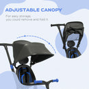 3-in-1 Toddler Trike Push Tricycle and Balance Bike in Blue Magic Cars 9