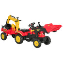 3-in-1 Kids Pedal Ride-On Excavator Bulldozer Digger Toy with Forward Movement Magic Cars 0