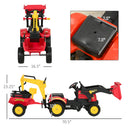 3-in-1 Kids Pedal Ride-On Excavator Bulldozer Digger Toy with Forward Movement Magic Cars 2