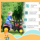 3-in-1 Kids Pedal Ride-On Excavator Bulldozer Digger Toy with Forward Movement Magic Cars 4