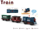 3-Piece Electric Train Set Compatible with Wooden Tracks Magic Cars 3
