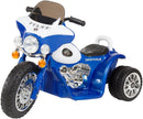 Battery-Powered 3-Wheel Kids Motorcycle Trike for Imaginative Play Police Blue Magic Cars 2