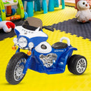 Battery-Powered 3-Wheel Kids Motorcycle Trike for Imaginative Play Police Blue Magic Cars 3