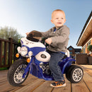 Battery-Powered 3-Wheel Kids Motorcycle Trike for Imaginative Play Police Blue Magic Cars 4