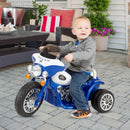 Battery-Powered 3-Wheel Kids Motorcycle Trike for Imaginative Play Police Blue Magic Cars 5