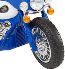 Battery-Powered 3-Wheel Kids Motorcycle Trike for Imaginative Play Police Blue Magic Cars 7