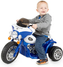 Battery-Powered 3-Wheel Kids Motorcycle Trike for Imaginative Play Police Blue Magic Cars 8
