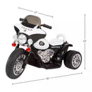 Battery-Powered 3-Wheel Black Police Chopper Ride-On Toy Motorcycle Magic Cars 5