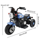 Blue 3-Wheel Electric Ride-On Motorcycle for Kids with 6V Dual Drive Magic Cars 1