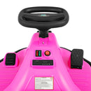 24V Kids Electric Drifting Go-Kart with 360° Spin and Bluetooth – Pink Magic Cars 22