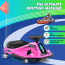 24V Kids Electric Drifting Go-Kart with 360° Spin and Bluetooth – Pink Magic Cars 3