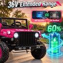 36V Electric Off-Road Jeep Toy Car for Kids - 2-Seater Dual Drive, 9 mph Magic Cars 6