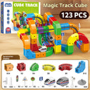Electric Cube Train Track Building Block Set