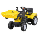 Yellow Ride-On Excavator Pedal Go Kart for Children Aged 3 – Front Loader Digger