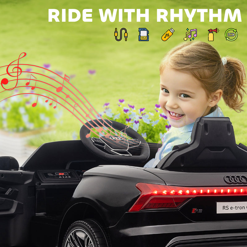 Licensed Audi 12V Electric Ride-On Car with Remote Control and Honking Horn