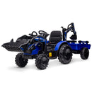 3-in-1 Kids Ride-On Tractor, Bulldozer, and Excavator with Trailer and Functional Digging Bucket Magic Cars 4