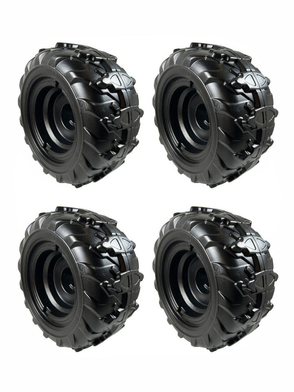 4) Genuine Power Wheels 3900-6454 Black Wheel For Jurassic World