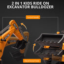 4-in-1 Ride-On Electric Excavator and Bulldozer for Kids with Remote Control Magic Cars 3