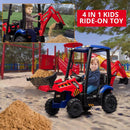12V Kids Electric Ride-On Excavator Car Toy with Remote Control Magic Cars 2
