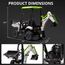 4-in-1 Ride-On Toy Set Excavator and Bulldozer 12V Electric Vehicle with Remote for Kids Magic Cars 3