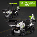 4-in-1 Ride-On Toy Set Excavator and Bulldozer 12V Electric Vehicle with Remote for Kids Magic Cars 5