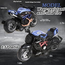 Set of 4 Friction-Driven Pull-Back Motorcycle Toys for Kids Ages 3 and Up Magic Cars 2