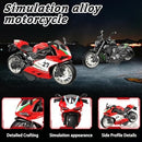 Set of 4 Friction-Driven Pull-Back Motorcycle Toys for Kids Ages 3 and Up Magic Cars 4