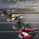 Set of 4 Friction-Driven Pull-Back Motorcycle Toys for Kids Ages 3 and Up Magic Cars 5